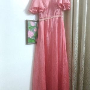 Peach Full-Length Gown - Elegant & Stylish