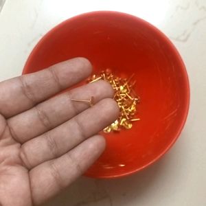 Gold Ear Studs 100 Pieces 50 Pairs