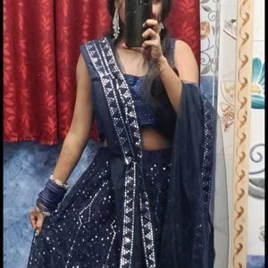 💙 Blue Lehenga Bollywood Style