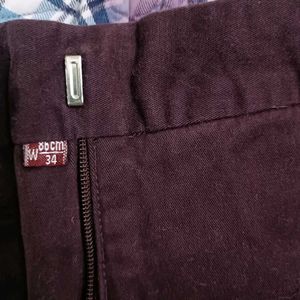 Cantabil Brand Wine Capri In 32 Waist