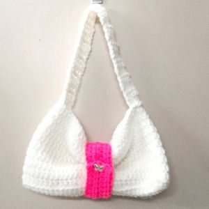 Handmade Crochet Bow Bag