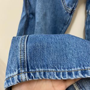 Thigh cut out denim pants