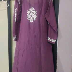 Beautiful CLR Handwork Lucknowi Kurti