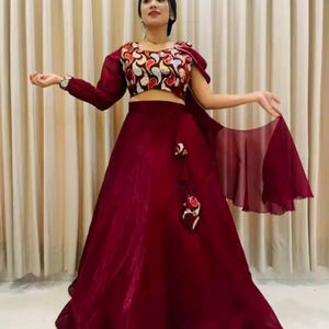 Maroon Trendy Lehenga Choli