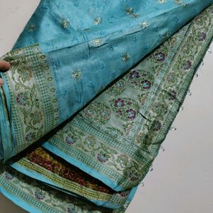 Tussar Silk Saree Without blouse.