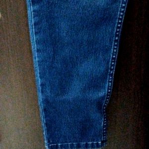 Women Mid-rise Stretchable 38 Jeans In Dark Blue