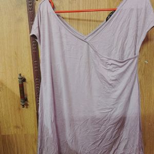 Light Pink Stylish Assymetrical Top