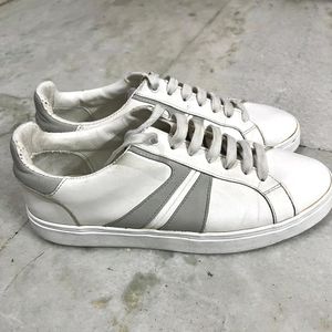 ZARA WHITE LEATHER SNEAKERS UK 7