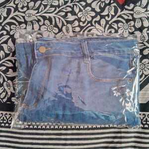 Navy Blue Denim Shorts