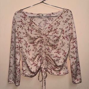 Floral Pink Long Sleeves Top