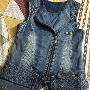 Denim Sleeveless Jacket