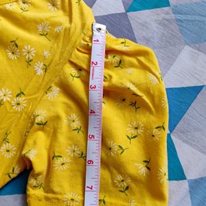 Yellow Regular Floral Top