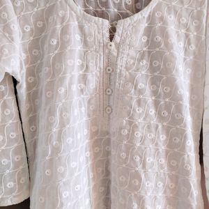 White Chikankari Kurta