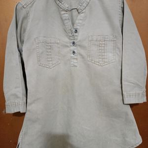 Light Denim Cotton Top/Kurti