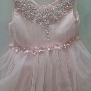 Baby Pink Net Dress Hopscotch