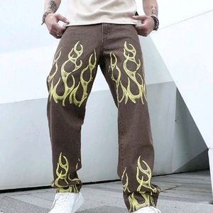 FLAMEUP HAND-PAINTED BAGGY JEANS