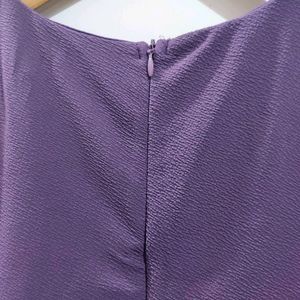 Purple One Side Frill Bodycon Dress