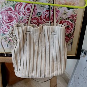 Zara Pleats Bucket Bag