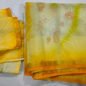 Organza Saree 💛