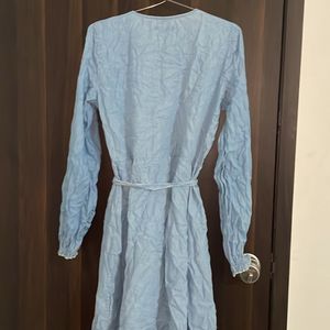 Short Wrapped Denim Dress