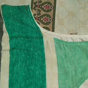 Aurelia Green Stripe Print kurta