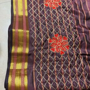 new soft saree rose design