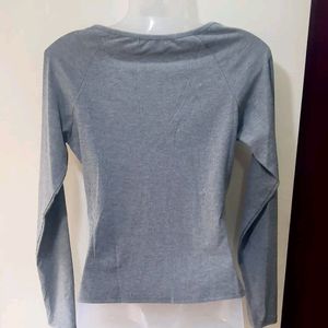 SHEIN Embellished Grey Top