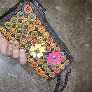 Handmade Beaded Clutch From Goa