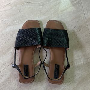 Black Flat Sandals