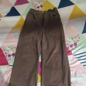 H&M Brown Wide Leg Jeans