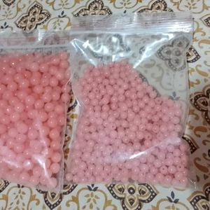 Light Pink Colour Pearls of two different sizes