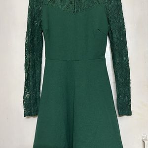 Dark Green Lace Dress