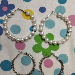 Combo-Pearl White Earrings