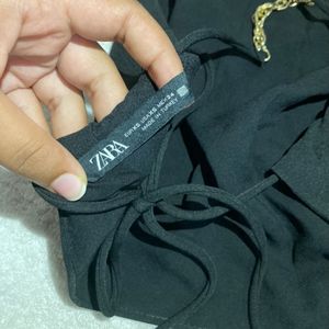 ZARA gold chain backless top