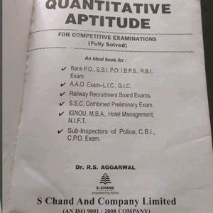 Quantitative Aptitude For Competitive Examinations