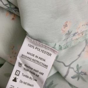 Mint Green Floral Print Shirt (Women's)