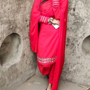 Red Salwar Suit.