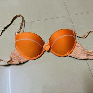 Padded Orange Coloured Bra