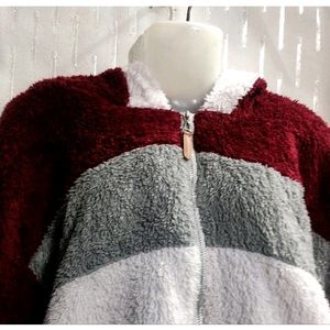 XXXL Size Soft Zipper Hoodie For Women