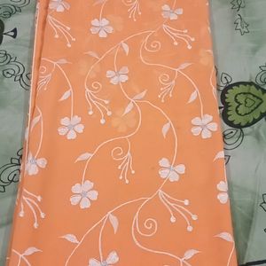 Saree With Stitch Blause And Petikot