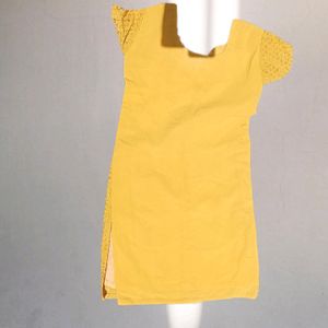 Beautiful Women Yellow Kurta