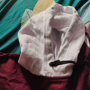 Maroon & White Hoodie Condition Brand New