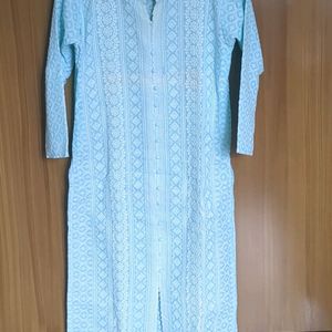 Beautiful Pastel Blue Chikankari Kurtha