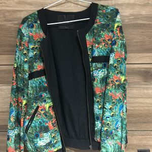 Effortless Chic- Abstract Print Jacket