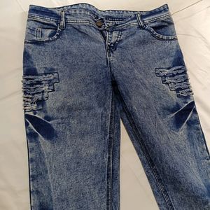 Women Slim Mid Rise Blue Jeans