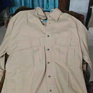 FINE Essex Cotton Allen Solly KHAKI Shirt Size 44