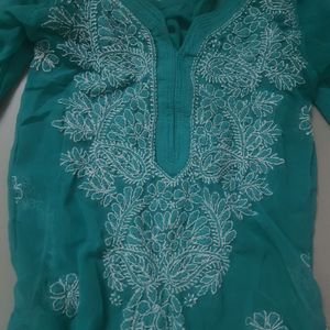 Chikankari embroidered Kurta| Lucknow | Georgette