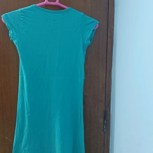 Blue Cartoon Cotton Dress