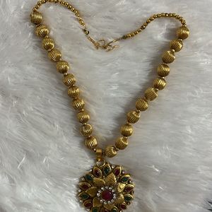 Green And Red Kundan Necklace