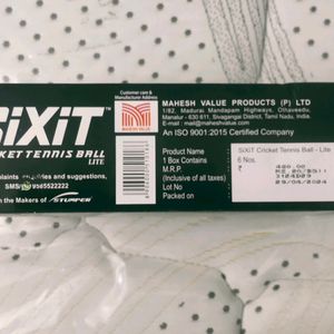 SIXIT CRICKET GREEN BALL NEW SEAL PACK BOX